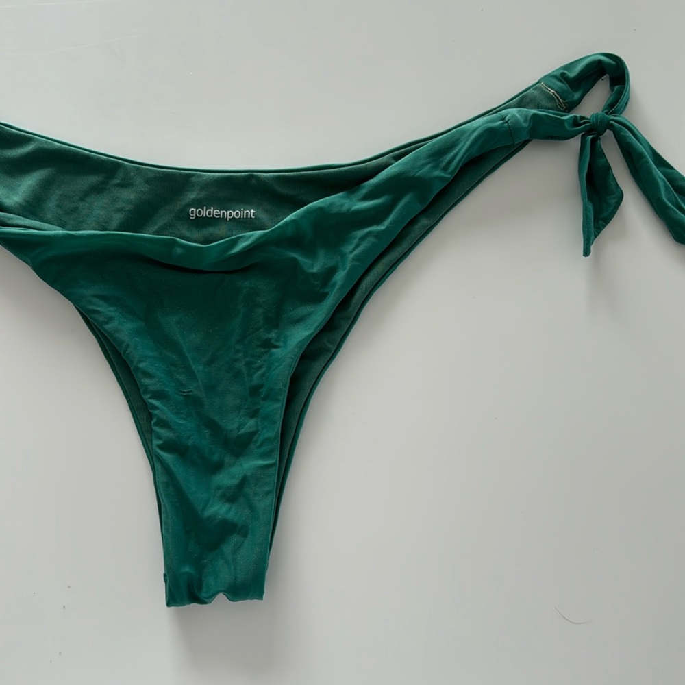 Goldenpoint Italian brand green bathing suit cheeky bottom